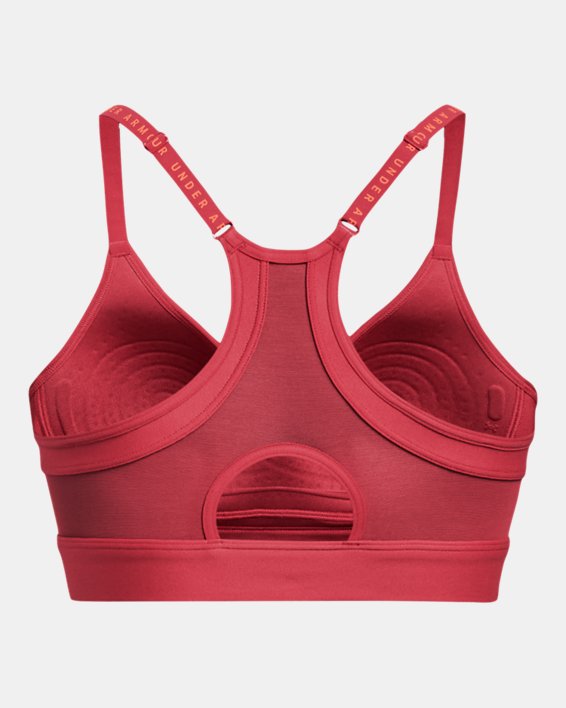 Women's UA Infinity Low Covered Sports Bra, Red, pdpMainDesktop image number 11